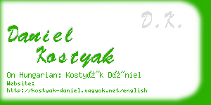 daniel kostyak business card